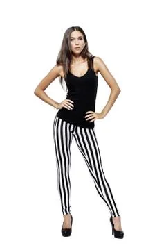 Beautiful model posing on white 2 Stock Photos