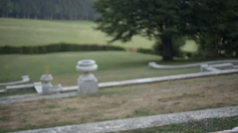 Beautiful models in castle Stock-Footage 76872373