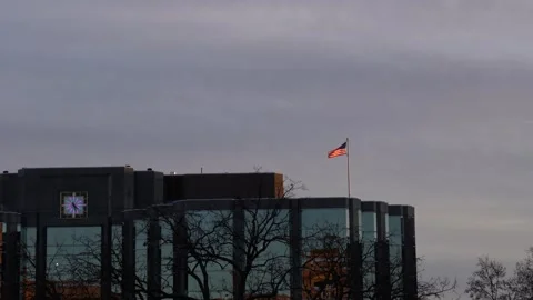 Beautiful modern building Stock Footage 297493613