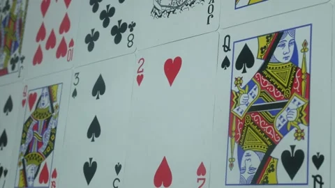 Beautiful modern deck of playing cards Stock Footage 89543503