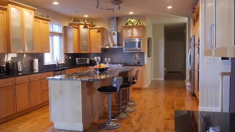 Beautiful Modern Kitchen - Slide - Right To Left Stock Footage 92836241