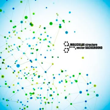 Beautiful molecular structure Illustrazione stock