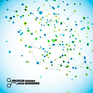 Beautiful molecular structure Illustrazione stock