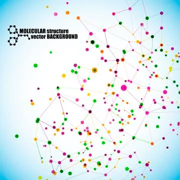 Beautiful molecular structure イラスト素材