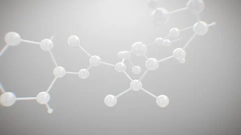 Beautiful Molecule Structure Growing in Microscope Abstract Illustration Stock Footage 301517927