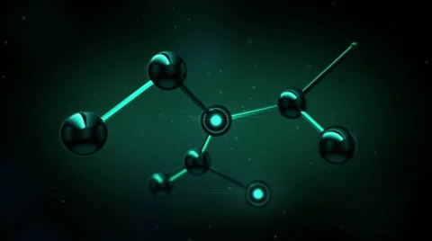 Beautiful Molecule Structure in microscope. HD 1080. Stock Footage 22339677