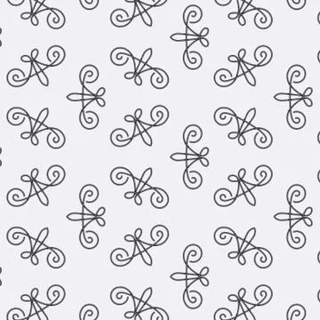 Beautiful monochromatic symmetrical designs on solid sheet of wallpaper Stock Illustration