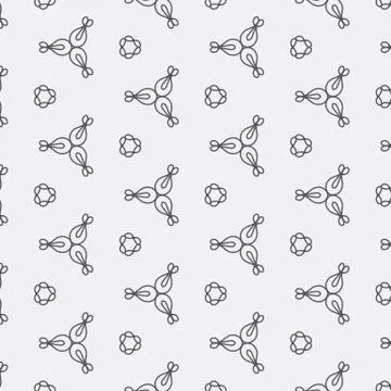 Beautiful monochromatic symmetrical designs on solid sheet of wallpaper Stock Illustration