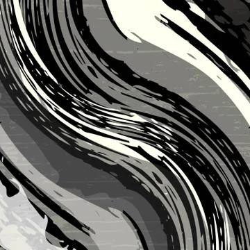 Beautiful monochrome pattern in graffiti style Stock Illustration