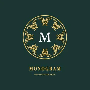 Beautiful monogram. Elegant emblem. Art logo design. Letter M. Graceful Stock-Illustration