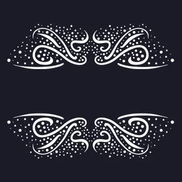 A beautiful monogram frame with stars will adorn the site header or header Stock Illustration