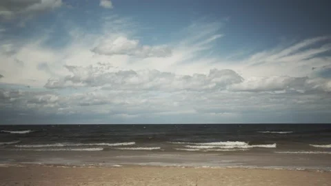 Beautiful moody sea. Stock Footage 142477553