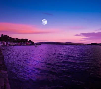 A beautiful moon Stock Photos