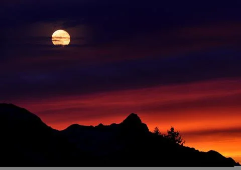 A beautiful moon Stock Photos