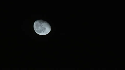 Beautiful Moon from the sky Stock Footage
