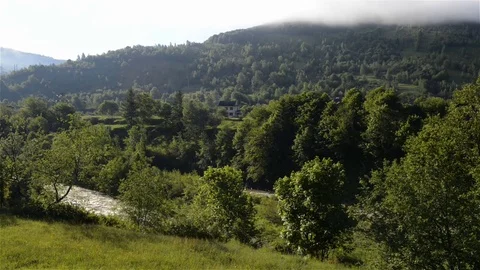 Beautiful morning view Stock Footage 76114156