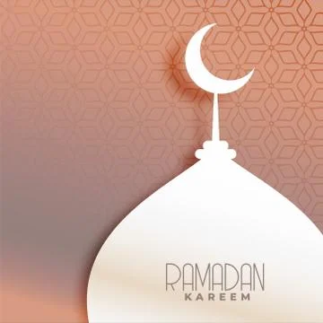 Beautiful mosque on islamic pattern background Illustrazione stock