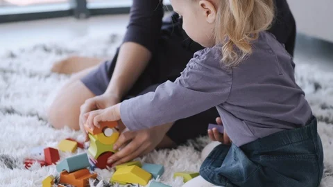 Beautiful mother and toddler daughter Stock Video Pond5