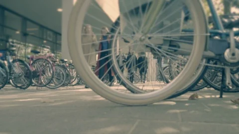Beautiful motion blur with group of multiracial people  walking on  street Stock Footage 116530109