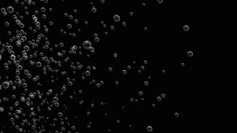 Beautiful motion through the underwater bubbles cloud on black backgrounds. High Stock Footage 113668517