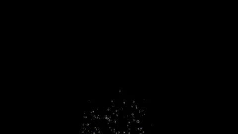 Beautiful Motion Underwater Bubbles of Clouds on a Black and White Background. Stock Footage 116495971