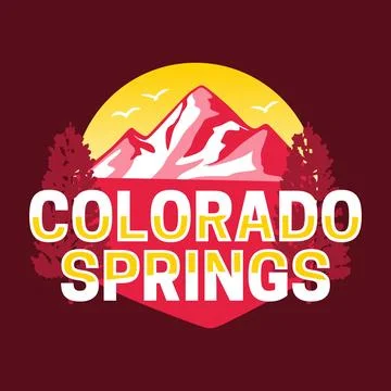 Beautiful mountain and sky views in colorado springs Иллюстрация