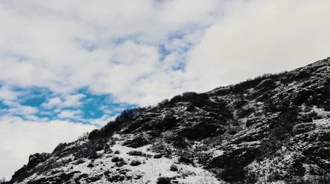 Beautiful Mountain Covered In Snow Stock Footage 58677271