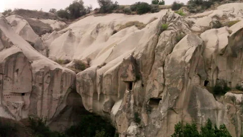 Beautiful mountain formations in Cappadocia Stock-Footage 168019714
