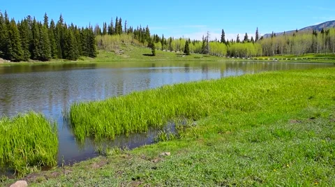 Beautiful Mountain Lake Stock Footage 50558650
