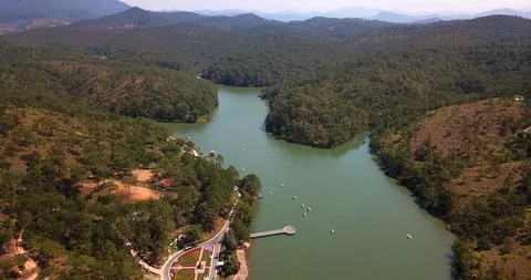 Beautiful mountain lake Stock Footage 88570962