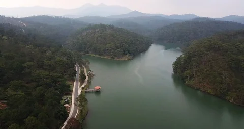 Beautiful mountain lake Stock Footage 88572773