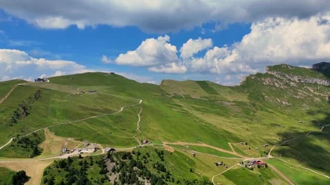 Beautiful mountain landscape with clouds passing overhead Stock Footage 285085710