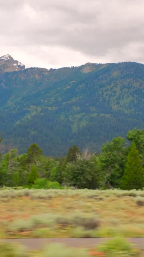 A Beautiful Mountain Landscape featuring Lush Greenery along with Vibrant Vídeo Stock 315615942