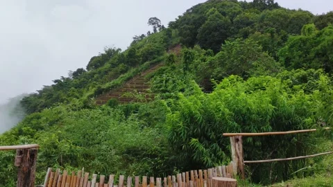 Beautiful mountain landscape of Mon Jam, Chiang Mai, Thailand. Nature concept Stock Footage 138188043