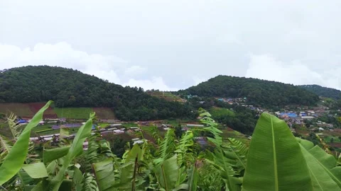 Beautiful mountain landscape of Mon Jam, Chiang Mai, Thailand. Nature concept Stock Footage 138188105