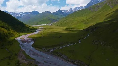 Beautiful mountain landscape in summer Stock Footage 259642876