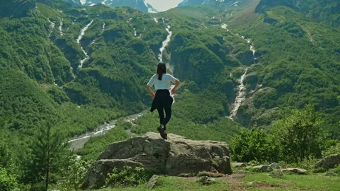 Beautiful mountain landscape in summer Stock Footage 259643090