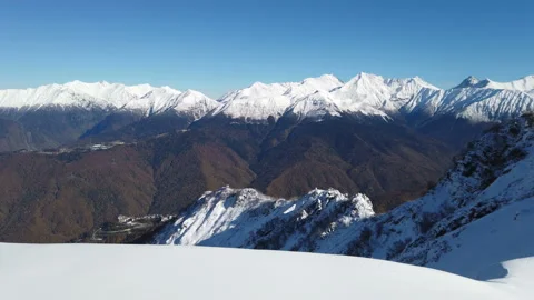 Beautiful mountain landscape in winter. Stock Footage 221180335