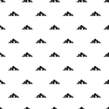 Beautiful mountain pattern seamless vector Stock Illustration