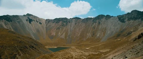 Beautiful mountain ranges and clouds on a sunny day Stock Footage 85807719