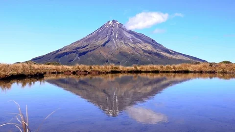 Beautiful Mountain Reflection Stock Footage 126964890