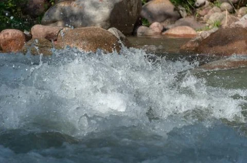 Beautiful mountain river Stock Photos