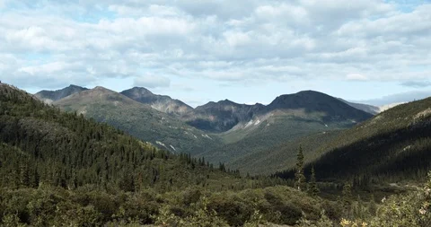 Beautiful mountain scene time-lapse in wilderness area in northern Canada Stock Footage 114254952
