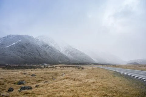 Beautiful mountain scenery at Hooker Valley,Mount Cook. Stock Photos