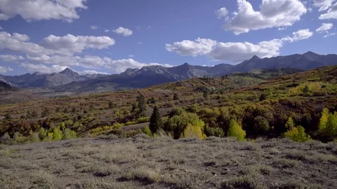 A Beautiful Mountain Time Lapse with Moving Clouds Stock Footage 120136463
