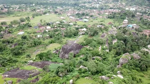 Beautiful Mountain Town Video stock 188546503