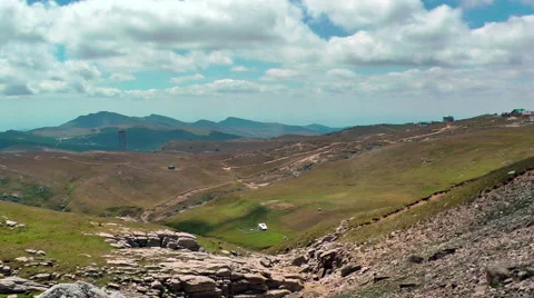 Beautiful Mountain Valley With Dramatic Sky Video stock 66191279