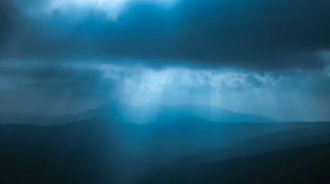 The beautiful mountain view on the background of moonlight fog beam.Time lapse Stock-Footage 67669056