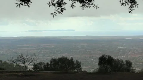 Beautiful Mountain View of the Mediterranean Stock Footage 12555704