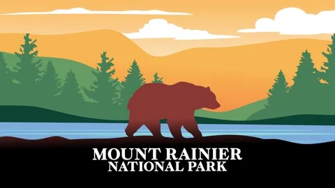  beautiful mountain views at Mount Rainier National Park 스톡 동영상 330833087